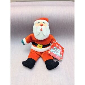 Vintage JCPenney Bean Sprouts Santa Claus Bean Bag Plush Toy New Holiday Xmas